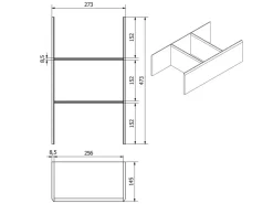Online SOTECH Schubladen Besteckeinsatz 473 x 273 x 145 mm Aus Massivholz Eiche Lackiert