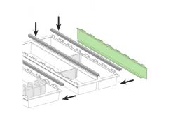 Best SOTECH Seitenwand Für Cuisio Besteckeinsatz 473 mm Transluzent Anthrazit