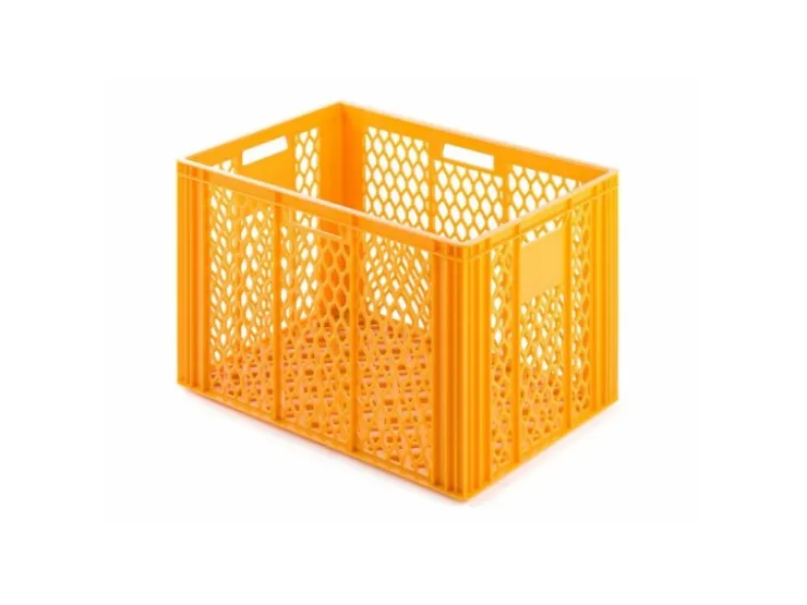 Best PROREGAL SparSet 5 x Eurobehälter Bäcker- und Konditorenkasten HxBxT 42,1 x 40 x 60 85 Liter Gelb-Orange Brötchenkiste Sstapelbare Bäckerkiste