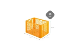 Hot PROREGAL SuperSparSet 2 x Eurobehälter Bäcker- und Konditorenkasten HxBxT 42,1 x 40 x 60 85 Liter Gelb-Orange Brötchenkiste Sstapelbare Bäckerkiste