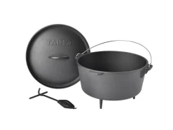 Clearance TAINO Dutch Oven Gusseisen 8L Set Deckelheber Ständer Zubehör Cast Iron