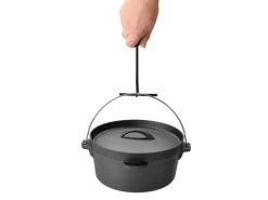 Clearance TAINO Dutch Oven 4L Gusseisen Feuertopf Deckelheber Grillzubehör Dopf