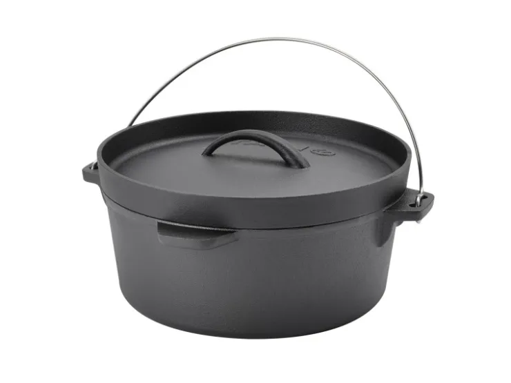 Clearance TAINO Dutch Oven 4L Gusseisen Feuertopf Deckelheber Grillzubehör Dopf