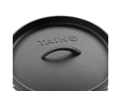 Clearance TAINO Dutch Oven 4L Gusseisen Feuertopf Deckelheber Grillzubehör Dopf