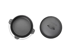 Clearance TAINO Dutch Oven 4L Gusseisen Feuertopf Deckelheber Grillzubehör Dopf