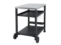 TAINO Nikan Grillwagen Grilltisch Rollwagen Grillständer Klein Mit Rollen Outdoor Balkon Garten Terrasse Schwarz