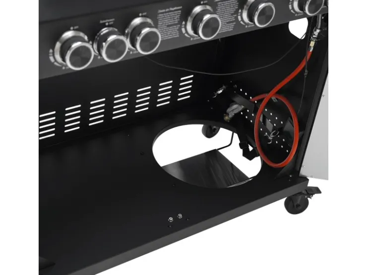 TAINO Schneidebretter<Platinum Yamara Dark 6+2 Gasgrill Set Mit Haube Stahl 6 Brenner Sear-Burner Backburner