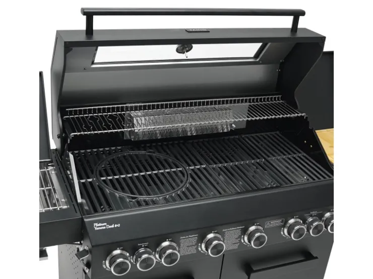 TAINO Schneidebretter<Platinum Yamara Dark 6+2 Gasgrill Set Mit Haube Stahl 6 Brenner Sear-Burner Backburner