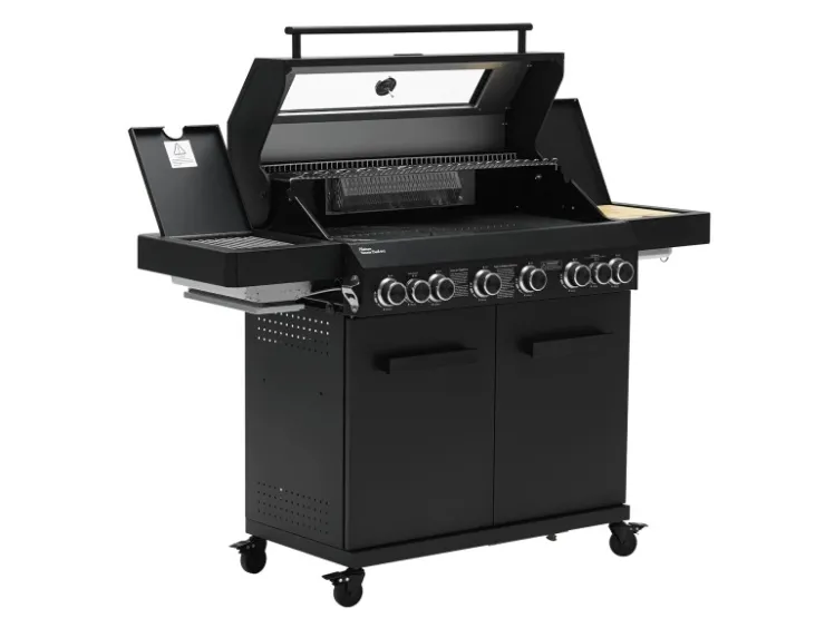 TAINO Schneidebretter<Platinum Yamara Dark 6+2 Gasgrill Set Mit Haube Stahl 6 Brenner Sear-Burner Backburner