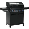 TAINO Schneidebretter<Platinum Yamara Dark 4+2 Gasgrill Stahl 4 Brenner Sear-Burner Backburner