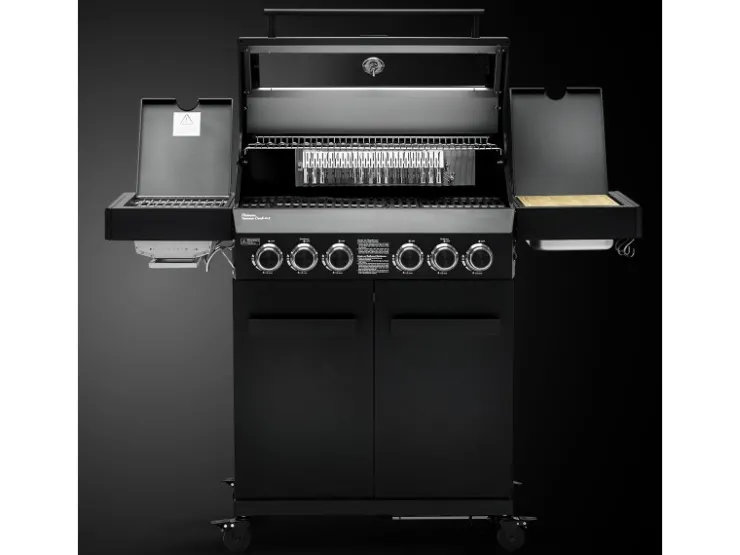 TAINO Schneidebretter<Platinum Yamara Dark 4+2 Gasgrill Stahl 4 Brenner Sear-Burner Backburner