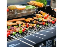 Outlet TAINO Platinum Yamara Dark 4+2 Set Mit Haube Gasgrill Stahl 4 Brenner Sear-Burner Backburner