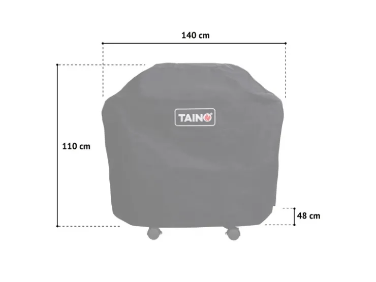 Outlet TAINO Platinum Yamara Dark 4+2 Set Mit Haube Gasgrill Stahl 4 Brenner Sear-Burner Backburner