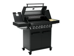 Outlet TAINO Platinum Yamara Dark 4+2 Set Mit Haube Gasgrill Stahl 4 Brenner Sear-Burner Backburner