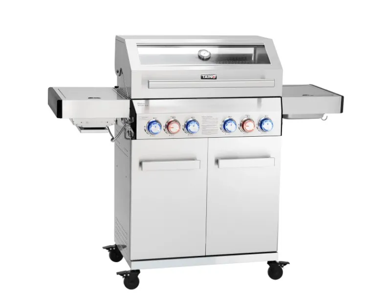 Platinum Yamara 4+2 Gasgrill Edelstahl 4 Brenner Sear-Burner Backburner Schneidebretter