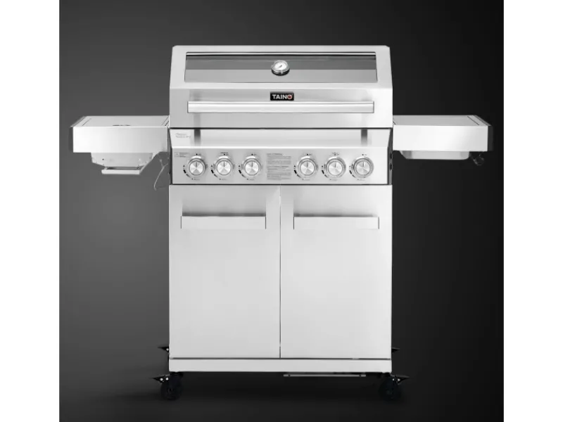 Platinum Yamara 4+2 Gasgrill Edelstahl 4 Brenner Sear-Burner Backburner Schneidebretter