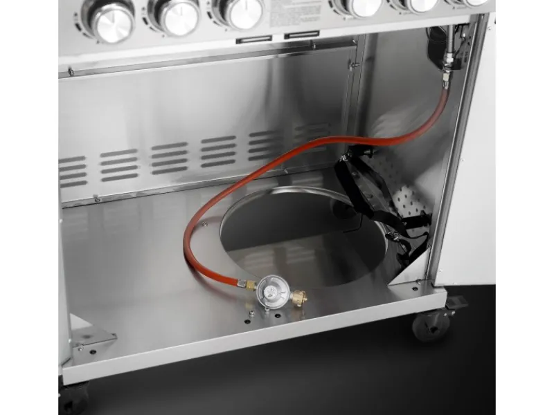Platinum Yamara 4+2 Gasgrill Edelstahl 4 Brenner Sear-Burner Backburner Schneidebretter