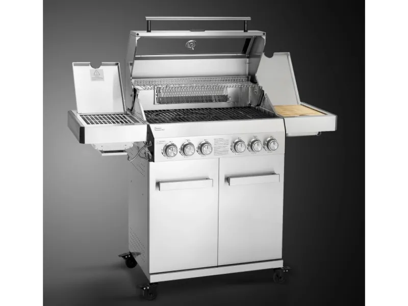 Platinum Yamara 4+2 Gasgrill Edelstahl 4 Brenner Sear-Burner Backburner Schneidebretter