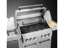 Platinum Yamara 4+2 Gasgrill Edelstahl 4 Brenner Sear-Burner Backburner Schneidebretter
