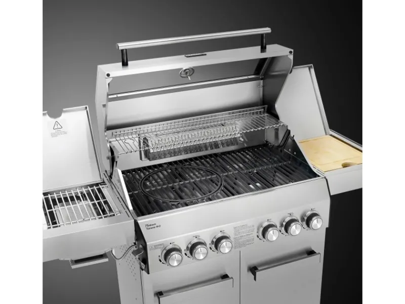 Platinum Yamara 4+2 Gasgrill Edelstahl 4 Brenner Sear-Burner Backburner Schneidebretter