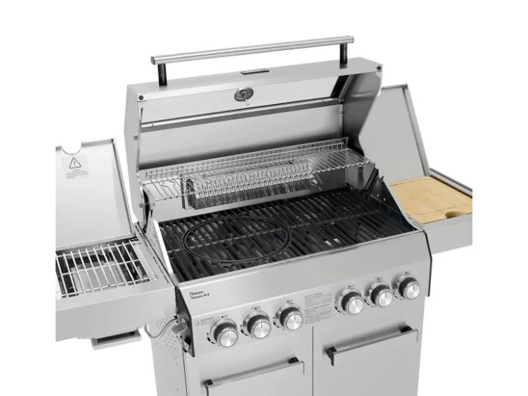 New TAINO Platinum Yamara 4+2 Gasgrill Set mit Haube Edelstahl 4 Brenner Sear-Burner Backburner