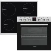 Sale Telefunken Einbauherd-Set Backofen mit Induktionskochfeld 4 Zonen Teleskopauszug 78 Liter B-HS-75-I-I