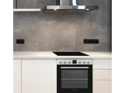 Sale Telefunken Einbauherd-Set Backofen mit Induktionskochfeld 4 Zonen Teleskopauszug 78 Liter B-HS-75-I-I