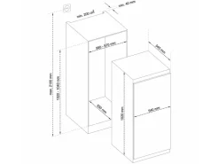 Telefunken Kühlschränke<Einbaukühlschrank 139L mit Gefrierfach 102cm Nische Schlepptür EKG102S147E