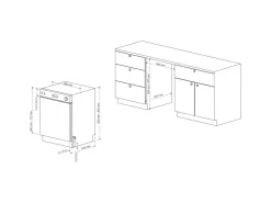 Discount Telefunken Geschirrspüler 60 cm Teilintegrierbar Einbau Spülmaschine 12 Maßgedecke 6 Programme AquaStop GET6012DI