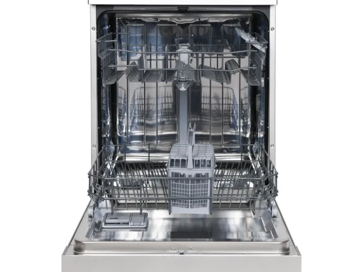 Telefunken Geschirrspüler<Geschirrspüler Freistehend 60 cm Spülmaschine Silber 12 Maßgedecke 6 Programme AquaStop Eco GFS6012DI