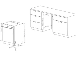 Outlet Telefunken Unterbau-Geschirrspüler Spülmaschine 60 cm 12 Gedecke 9 Programme AquaStop 44 dB G-EU-6014-C-I