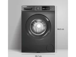 Outlet Waschmaschine 7kg Frontlader 1400 U/Min Inverter Motor AquaStop Schontrommel Dark Inox W-7-1400-A-DI Waschmaschinen