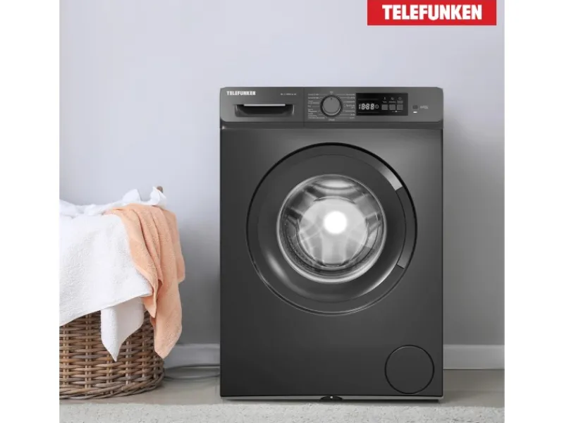 Outlet Waschmaschine 7kg Frontlader 1400 U/Min Inverter Motor AquaStop Schontrommel Dark Inox W-7-1400-A-DI Waschmaschinen