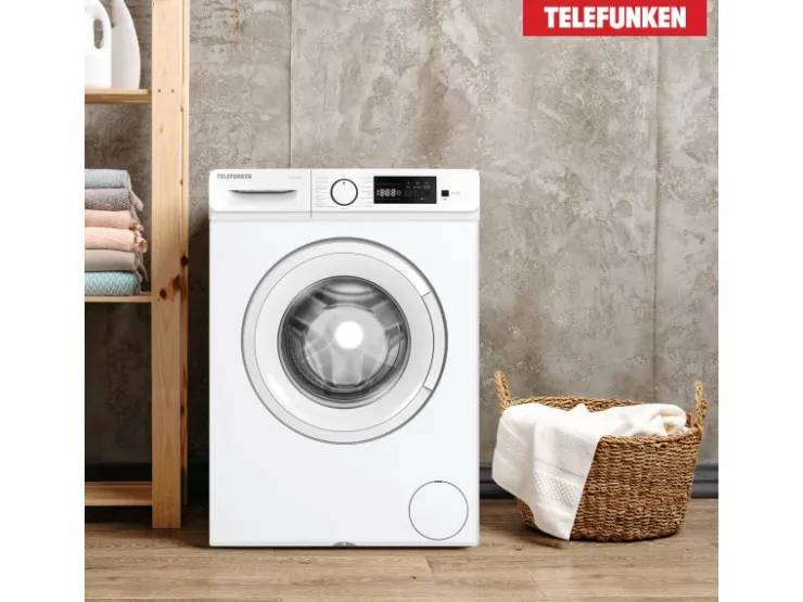 Telefunken Waschmaschinen<Waschmaschine 7kg Frontlader 1400 U/Min Inverter Motor Schontrommel 15 Programme Weiß W714A1W