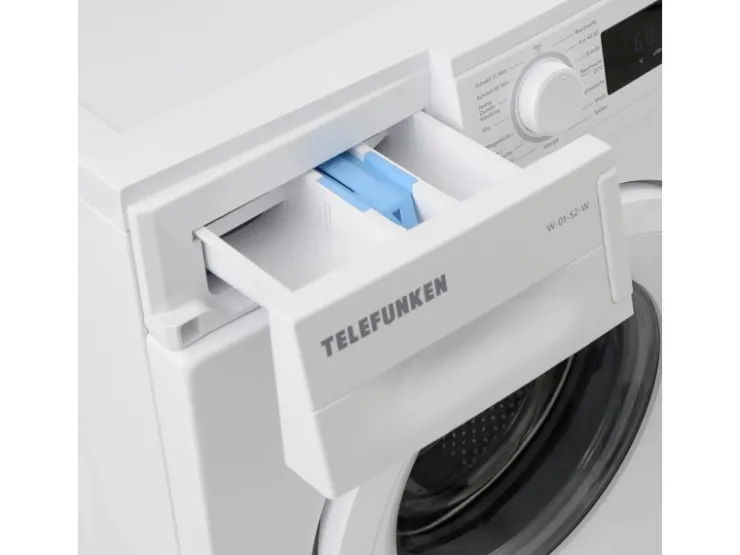 Telefunken Waschmaschine 5kg 1000 U/Min. Frontlader Schontrommel Überlaufschutz 15 Programme W-01-52-W weiß