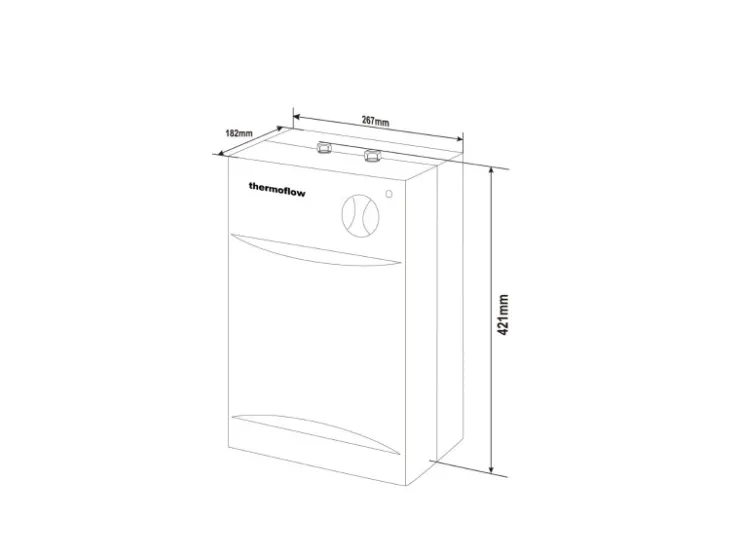 Thermoflow Warmwasserspeicher<Untertischspeicher SETU 5 Liter mit Armatur QMIX12