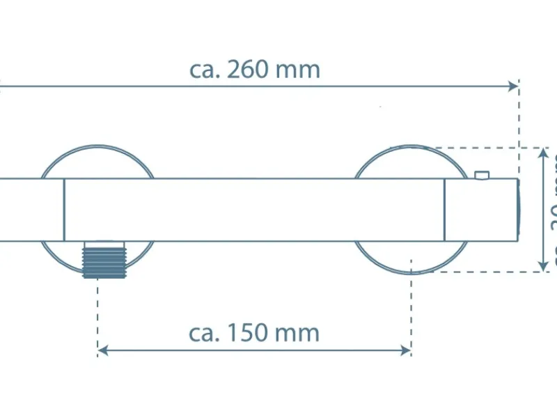 Online Thermostat-Duscharmatur Vico Einhebelmischer