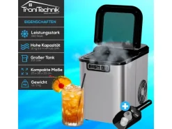 Clearance Tronitechnik Eiswürfelmaschine Ice Maker Eiswürfelbereiter Silber Edelstahl