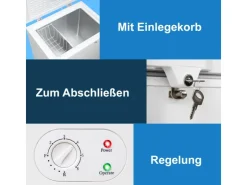 Discount Tronitechnik Gefriertruhe Kühltruhe Borgar Pro Mit 2In1 Gefrier- Und Kühlfunktion | 160 Liter 184Kwh/Jahr Led Griff