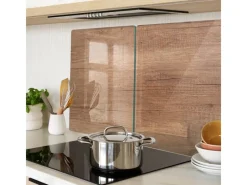 Best Tulup Herdabdeckplatte SET aus 2 Stück 40x52 cm Glas-Servierbrett Küchenutensilien Schutzplatte Spritzschutz Holz Herdabdeckungen