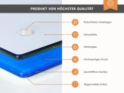 Best Tulup Herdabdeckplatte SET aus 2 Stück 40x52 cm Glas-Servierbrett Küchenutensilien Schutzplatte Spritzschutz Holz Herdabdeckungen