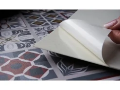 Sale Tulup PVC Fliesen Selbstklebende 30 cm x 30 cm Set von 9 Klassische Klebefliesen Vinyl Bodenfliesen Klebefliesen für Küche Orientalisches Motiv Küchenrückwände