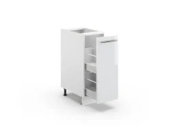 Best Vicco Apothekerschrank Fame-Line Hochglanz/ 30 cm ohne Arbeitsplatte Weiß