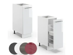 Best Vicco Apothekerschrank Fame-Line Hochglanz/ 30 cm ohne Arbeitsplatte Weiß