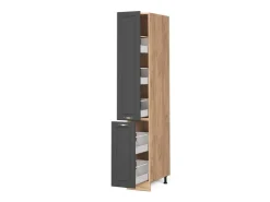 Hot Vicco Apothekerschrank Fame-Line Hochglanz/Goldkraft Eiche 30 cm ohne Arbeitsplatte Küchenschränke