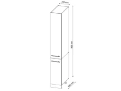 Küchenschränke<Vicco Apothekerschrank Fame-Line Medizinschrank für die Küche Bordeaux Hochglanz/Weiß 30 cm Bordeaux-Glanz
