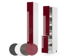 Küchenschränke<Vicco Apothekerschrank Fame-Line Medizinschrank für die Küche Bordeaux Hochglanz/Weiß 30 cm Bordeaux-Glanz