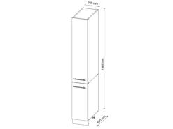 Hot Vicco Apothekerschrank Fame-Line Medizinschrank für die Küche Hochglanz/Anthrazit 30 cm Pantryküchen