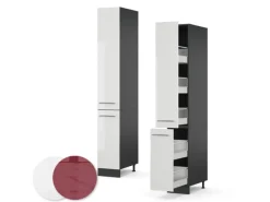Hot Vicco Apothekerschrank Fame-Line Medizinschrank für die Küche Hochglanz/Anthrazit 30 cm Pantryküchen
