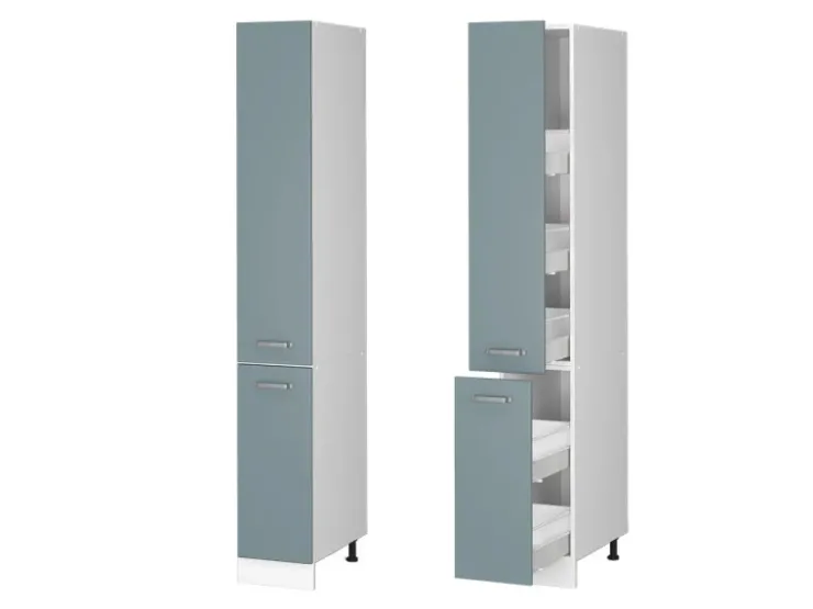 Clearance Vicco Apothekerschrank R-Line Medizinschrank für die Küche Blau-Grau/Weiß 30 cm Blaugrau